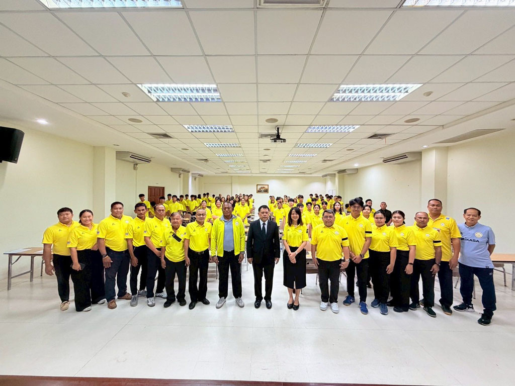 ประชุมนักกีฬาเพื่อเตรียมความพร้อมเข้าสู่การแข่งขันกีฬามหาวิทยาลัยครั้งที่ 51