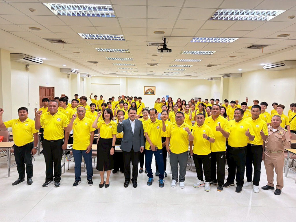 ประชุมนักกีฬาเพื่อเตรียมความพร้อมเข้าสู่การแข่งขันกีฬามหาวิทยาลัยครั้งที่ 51