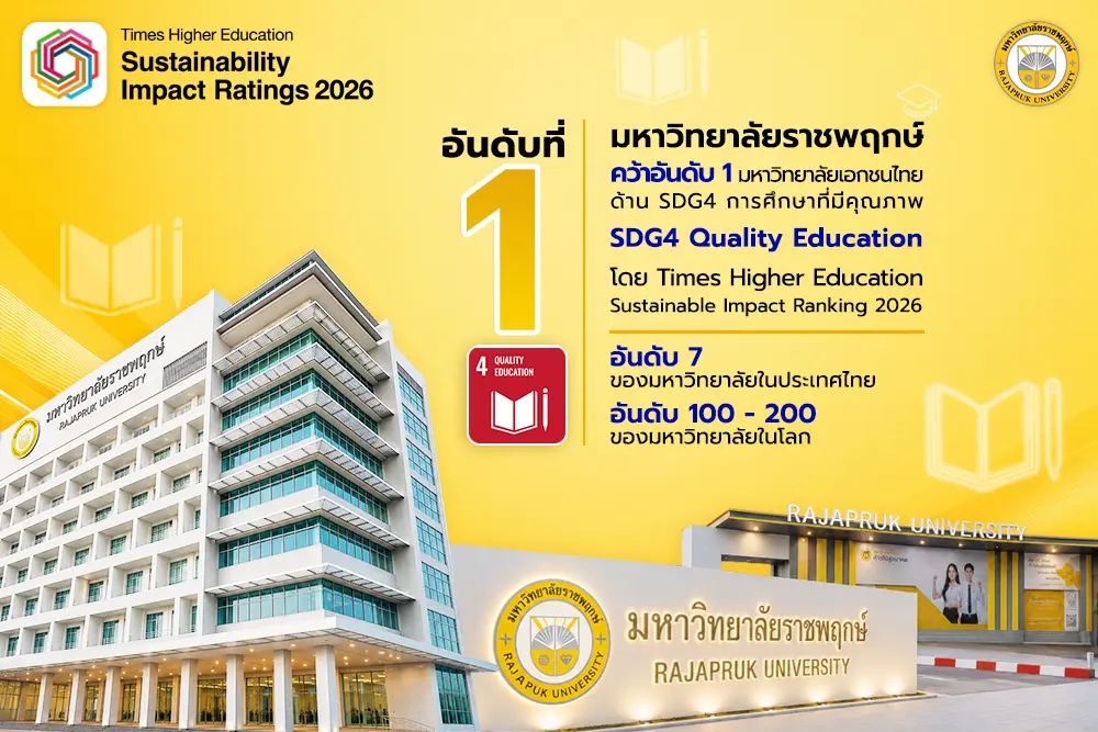 ได้รับการจัดอันดับโดย Times Higher Education (THE) Sustainability Impact Rankings 2026
